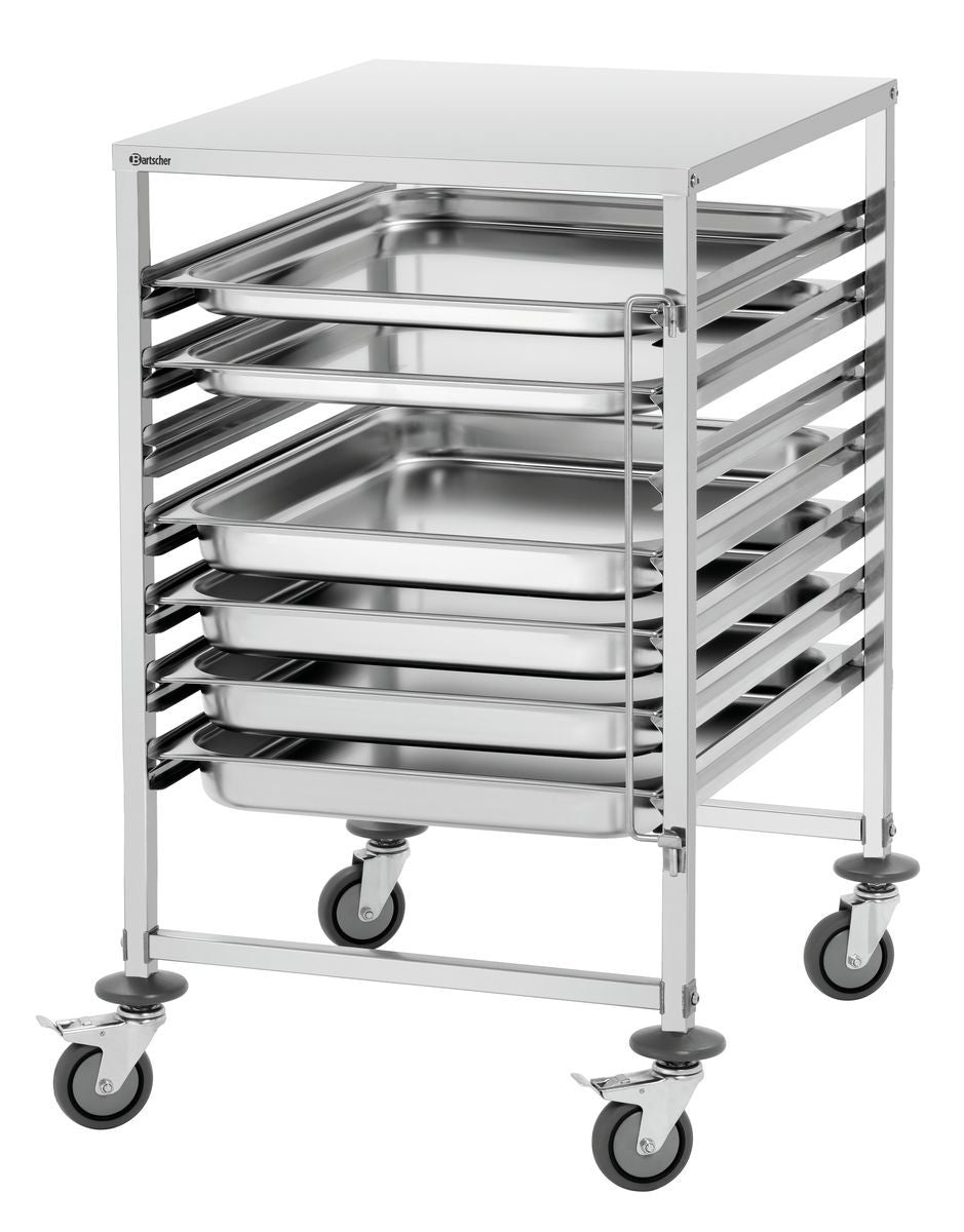 Bartscher Tray Trolley Gastronorm - Fits 7 x 2/1 GN - excl GN trays - RVSVoordeel