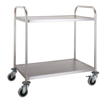 Combisteel Stainless Steel Serving Trolley - 2 Shelves - RVSVoordeel