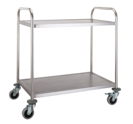 Combisteel Stainless Steel Serving Trolley - 2 Shelves - RVSVoordeel