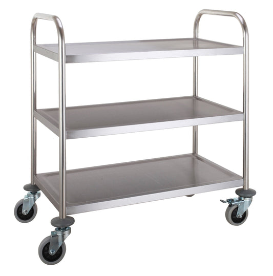 Combisteel Stainless Steel Serving Trolley - 3 Shelves - RVSVoordeel