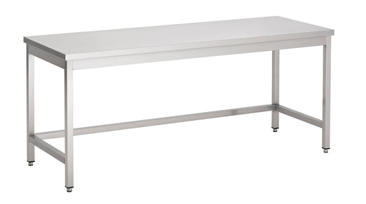 Combisteel Stainless Steel Table 60cm Depth - Adjustable Height - open Frame - RVSVoordeel