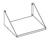 Combisteel Wall Shelf 53cm Width x 44cm Deep - RVSVoordeel