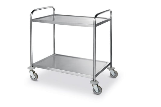 Hendi Stainless Steel Serving Trolley - 2 Shelves - RVSVoordeel