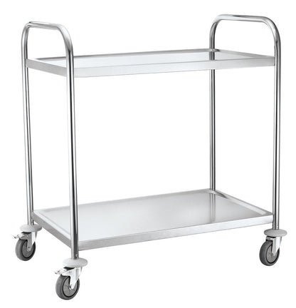 Hendi Stainless Steel Serving Trolley - 2 Shelves - RVSVoordeel