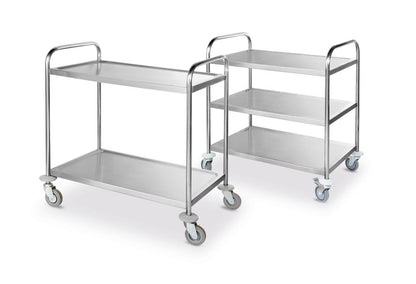Hendi Stainless Steel Serving Trolley - 2 Shelves - RVSVoordeel