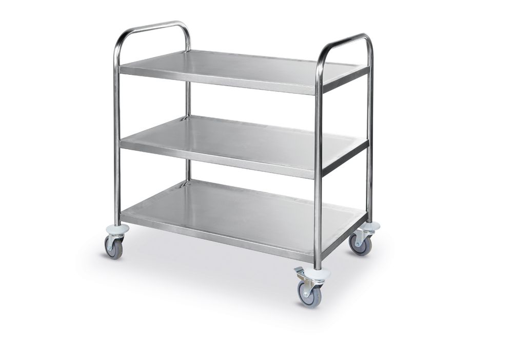 Hendi Stainless Steel Serving Trolley - 3 Shelves - RVSVoordeel