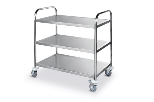 Hendi Stainless Steel Serving Trolley - 3 Shelves - RVSVoordeel