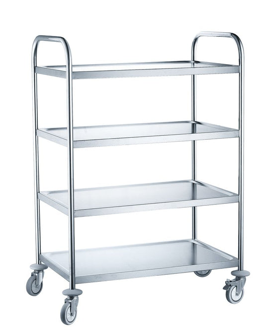 Hendi Stainless Steel Serving Trolley - 4 Shelves - RVSVoordeel