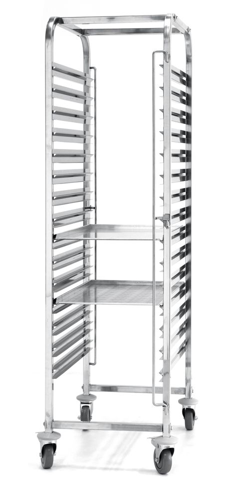 Hendi Tray Trolley - Bakerynorm - Fits 18 x Trays (60 x 40cm) - excl Trays - RVSVoordeel