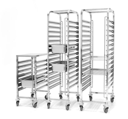 Hendi Tray Trolley - Bakerynorm - Fits 18 x Trays (60 x 40cm) - excl Trays - RVSVoordeel