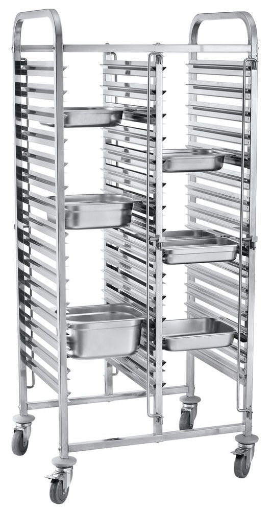 Hendi Tray Trolley - Gastronorm - Fits 30 x 1/1 GN Trays - excl GN Trays - RVSVoordeel
