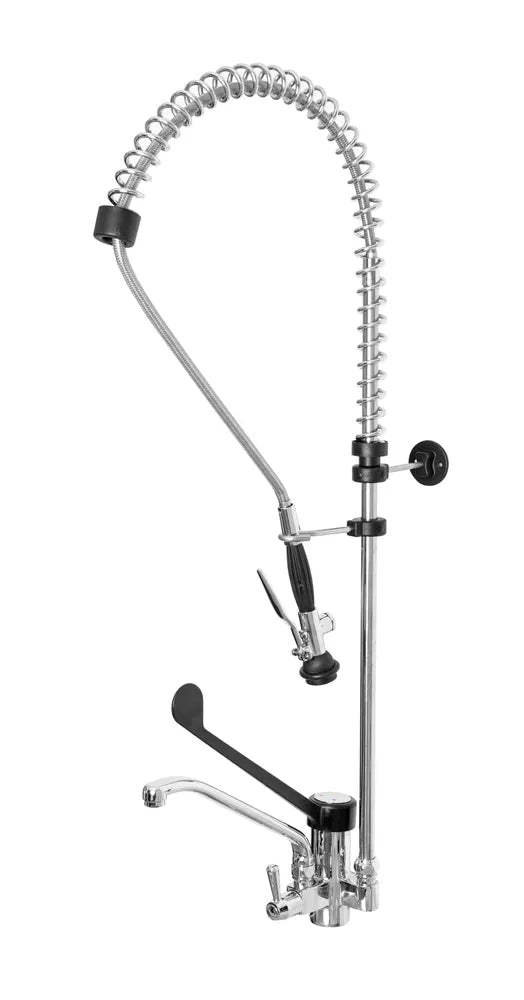 Hendi Wall - mounted Tap with Long Lever and Pull out Rinser - RVSVoordeel
