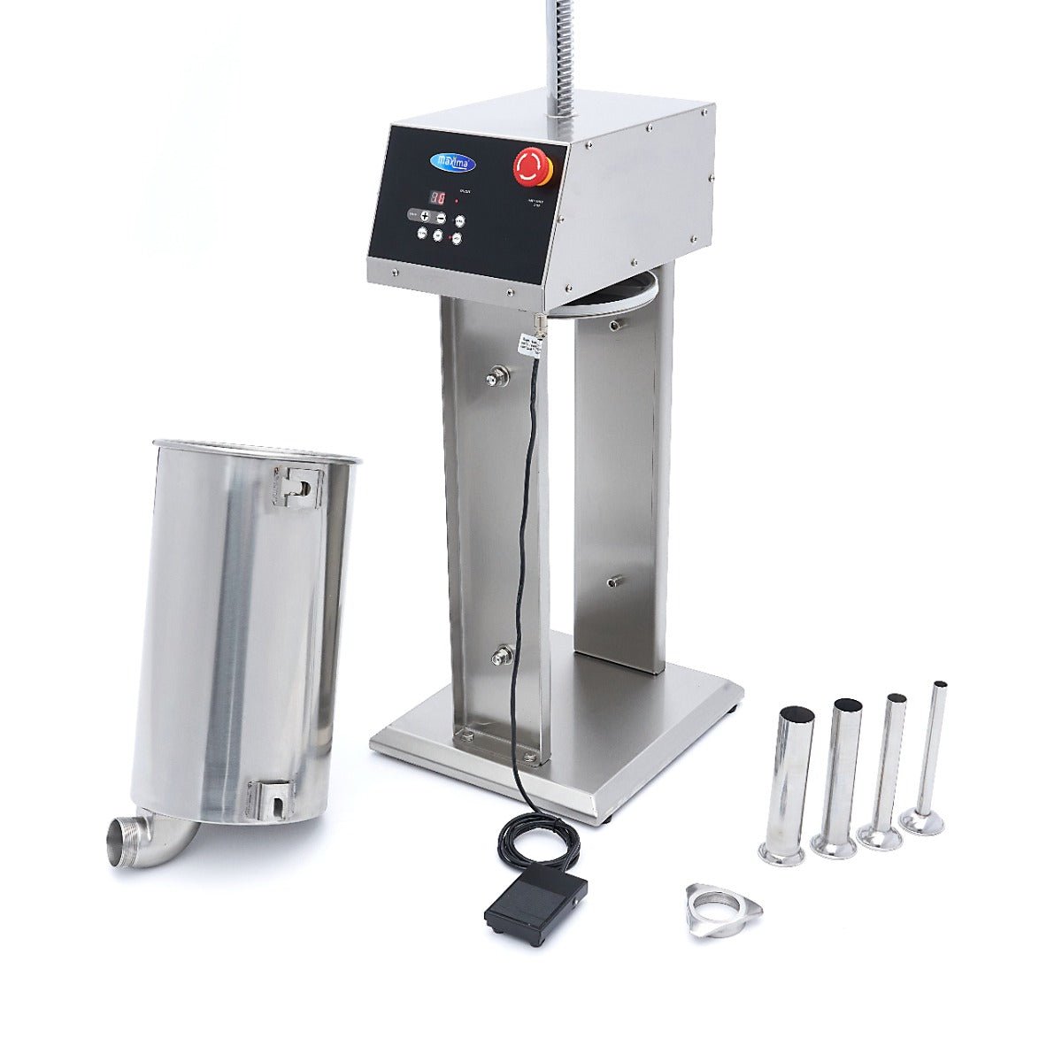 Maxima Automatic Sausage Filler 15L - Digital Display - incl 4 Filling Tubes - RVSVoordeel