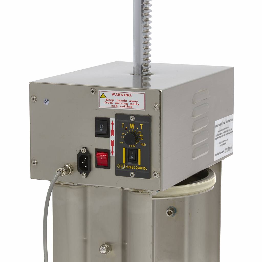 Maxima Automatic Sausage Filler 20L - Standing Model - incl 4 Filling Tubes - RVSVoordeel