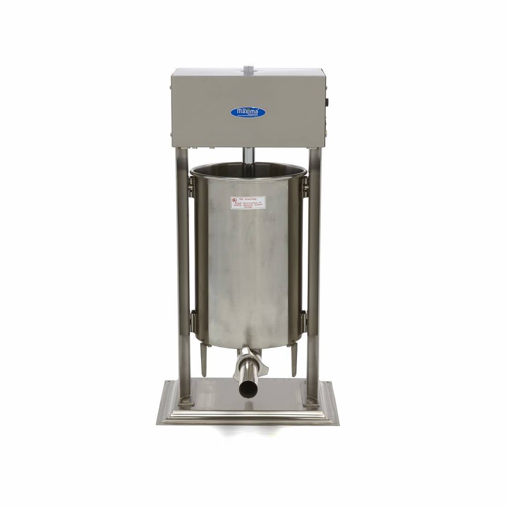Maxima Automatic Sausage Filler 20L - Standing Model - incl 4 Filling Tubes - RVSVoordeel