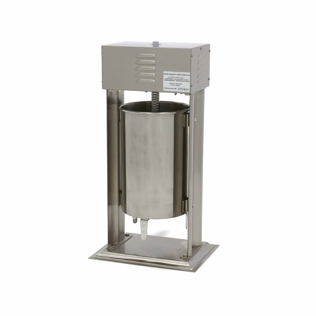 Maxima Automatic Sausage Filler 20L - Standing Model - incl 4 Filling Tubes - RVSVoordeel