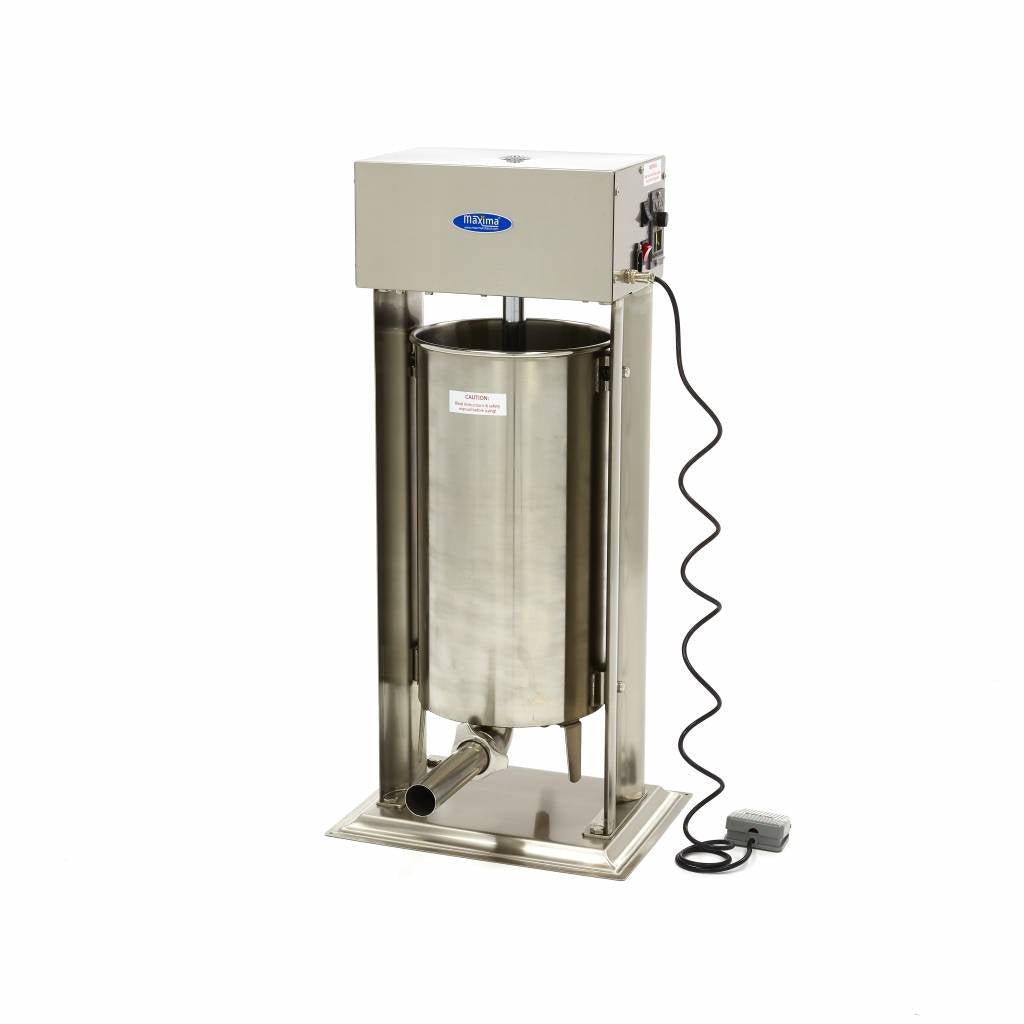 Maxima Automatic Sausage Filler 25L - Standing Model - incl 4 Filling Tubes - RVSVoordeel