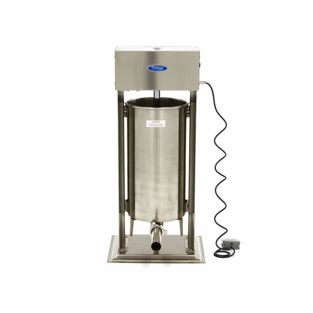 Maxima Automatic Sausage Filler 25L - Standing Model - incl 4 Filling Tubes - RVSVoordeel