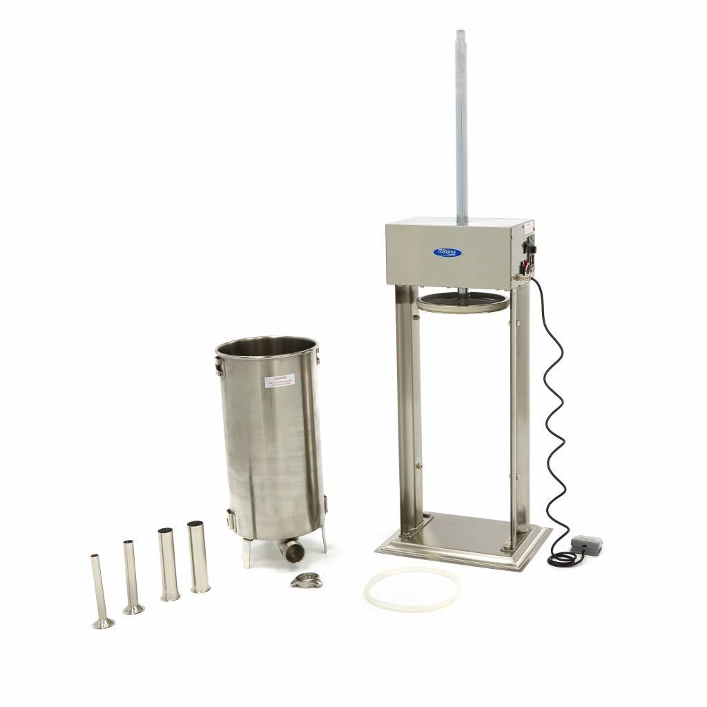 Maxima Automatic Sausage Filler 25L - Standing Model - incl 4 Filling Tubes - RVSVoordeel