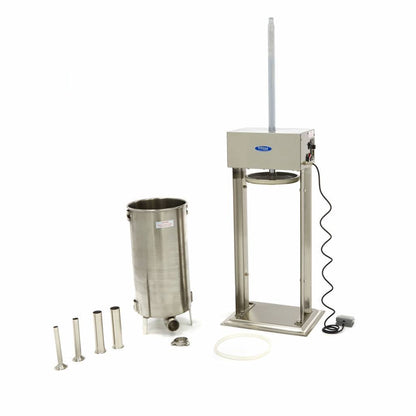 Maxima Automatic Sausage Filler 25L - Standing Model - incl 4 Filling Tubes - RVSVoordeel