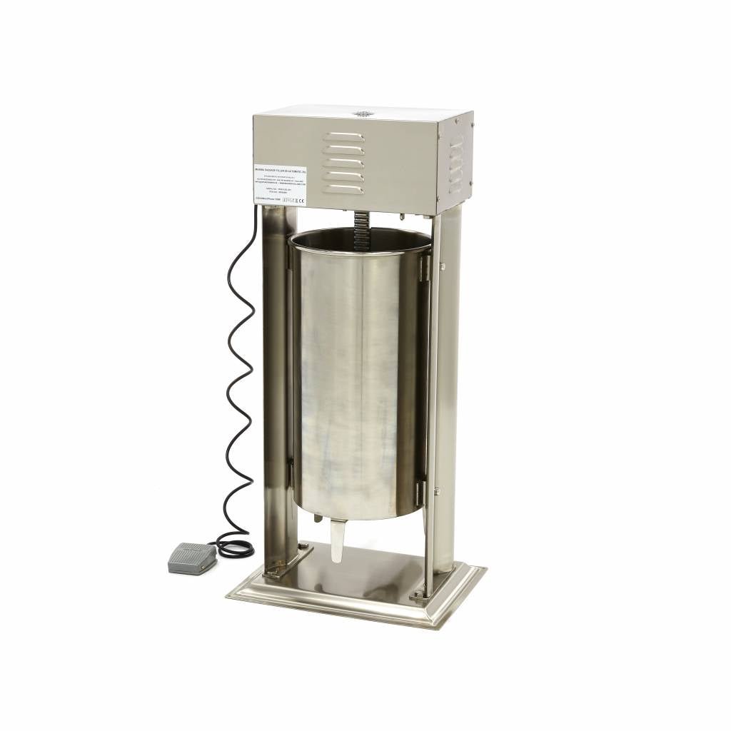 Maxima Automatic Sausage Filler 25L - Standing Model - incl 4 Filling Tubes - RVSVoordeel