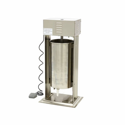 Maxima Automatic Sausage Filler 25L - Standing Model - incl 4 Filling Tubes - RVSVoordeel