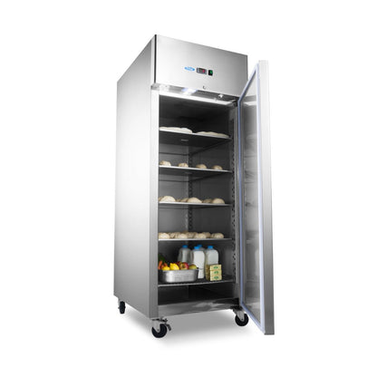 Maxima Bakery Fridge 800L on Wheels - Adjustable Shelves - Fits 60 x 40cm - RVSVoordeel
