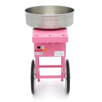 Maxima Candy Floss Machine – Ø 52cm – Pink – with Cart - RVSVoordeel