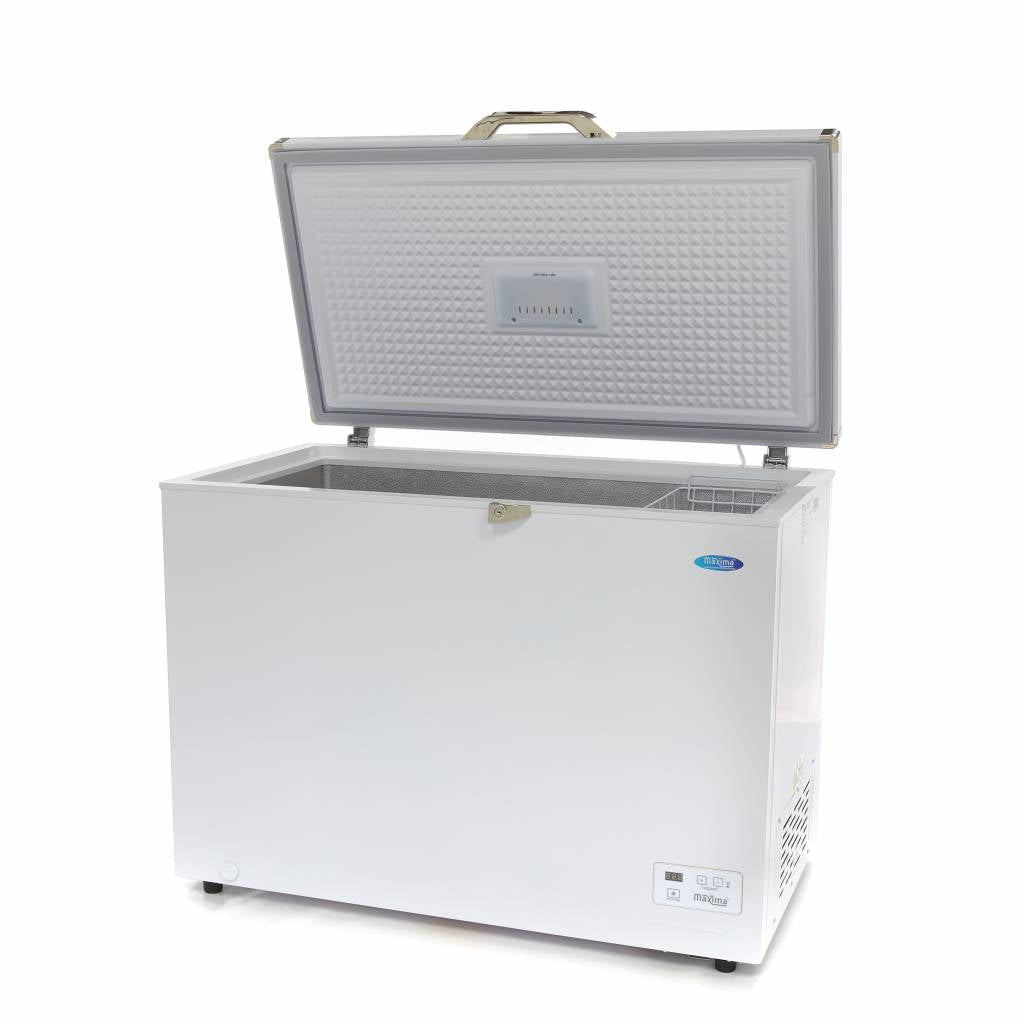 Maxima Chest Freezer 282L - 2 Wheels - incl Hanging Basket - RVSVoordeel