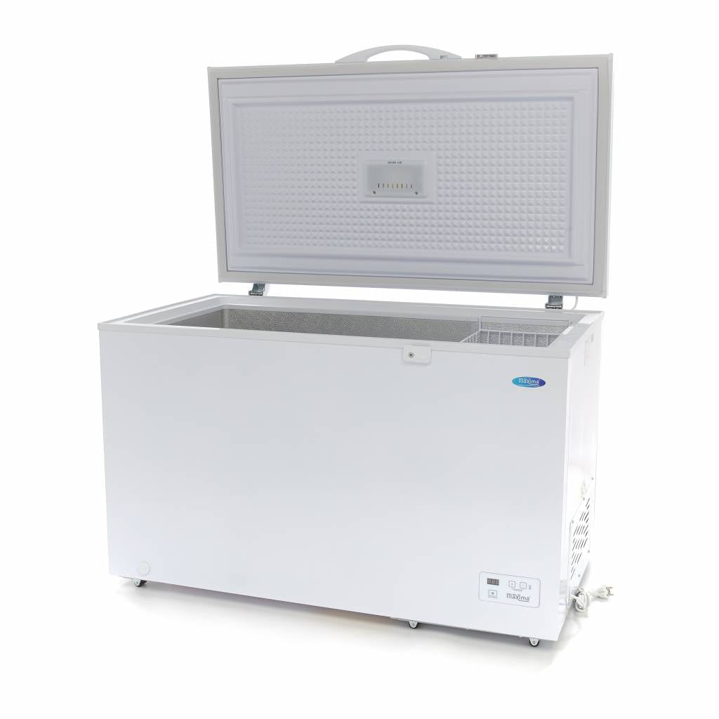 Maxima Chest Freezer 345L - on Wheels - incl Hanging Basket - RVSVoordeel