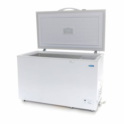 Maxima Chest Freezer 345L - on Wheels - incl Hanging Basket - RVSVoordeel