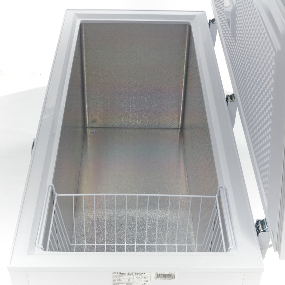 Maxima Chest Freezer 488L - on Wheels - incl Hanging Basket - RVSVoordeel