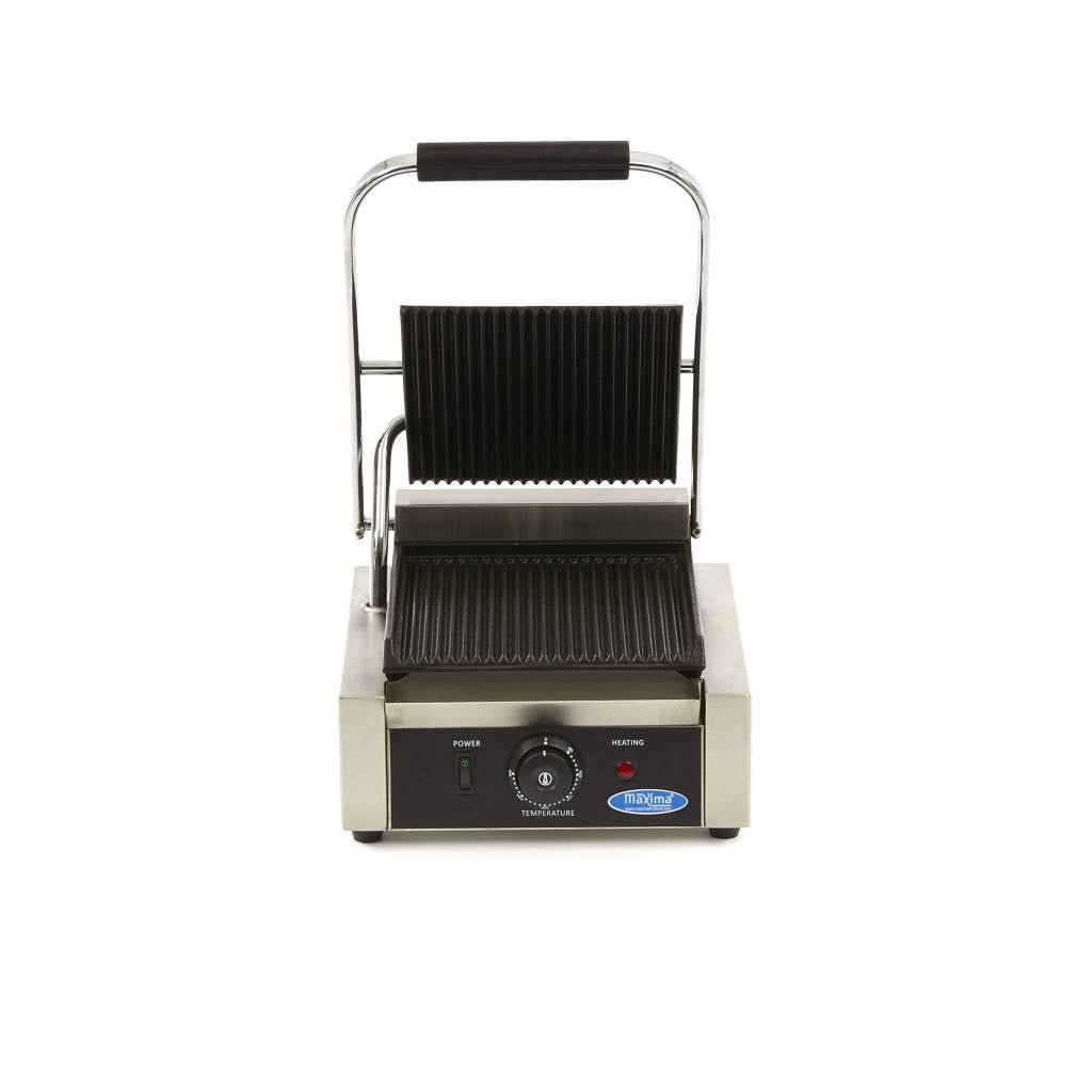 Maxima Contact Grill 22cm Grooved - Single Grill Plate - RVSVoordeel