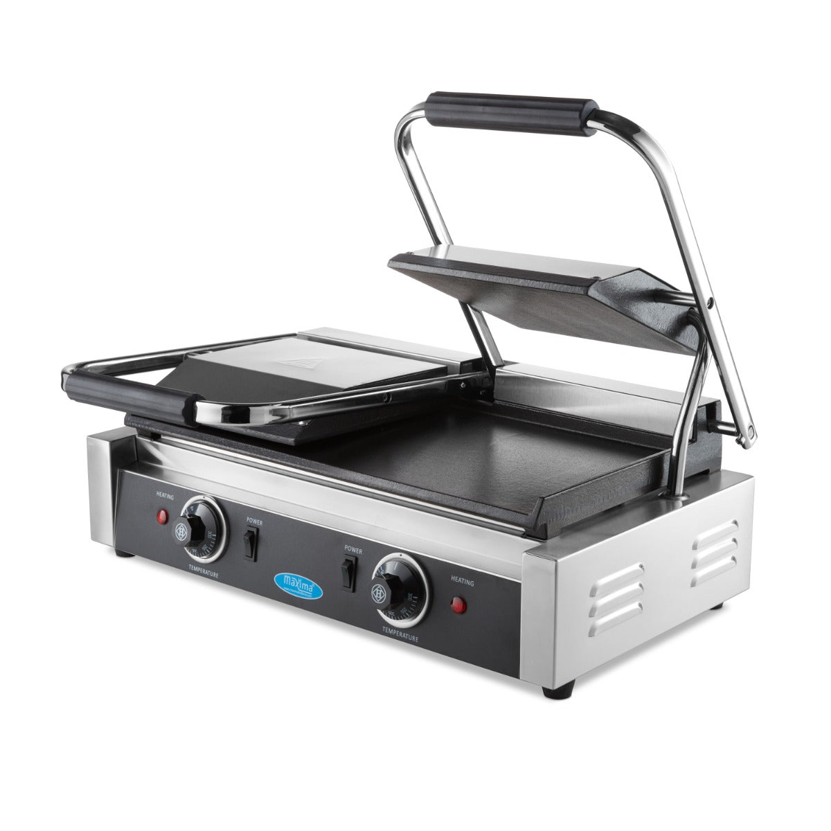 Maxima Contact Grill 2x 22cm Smooth - Double Grill Plate - RVSVoordeel