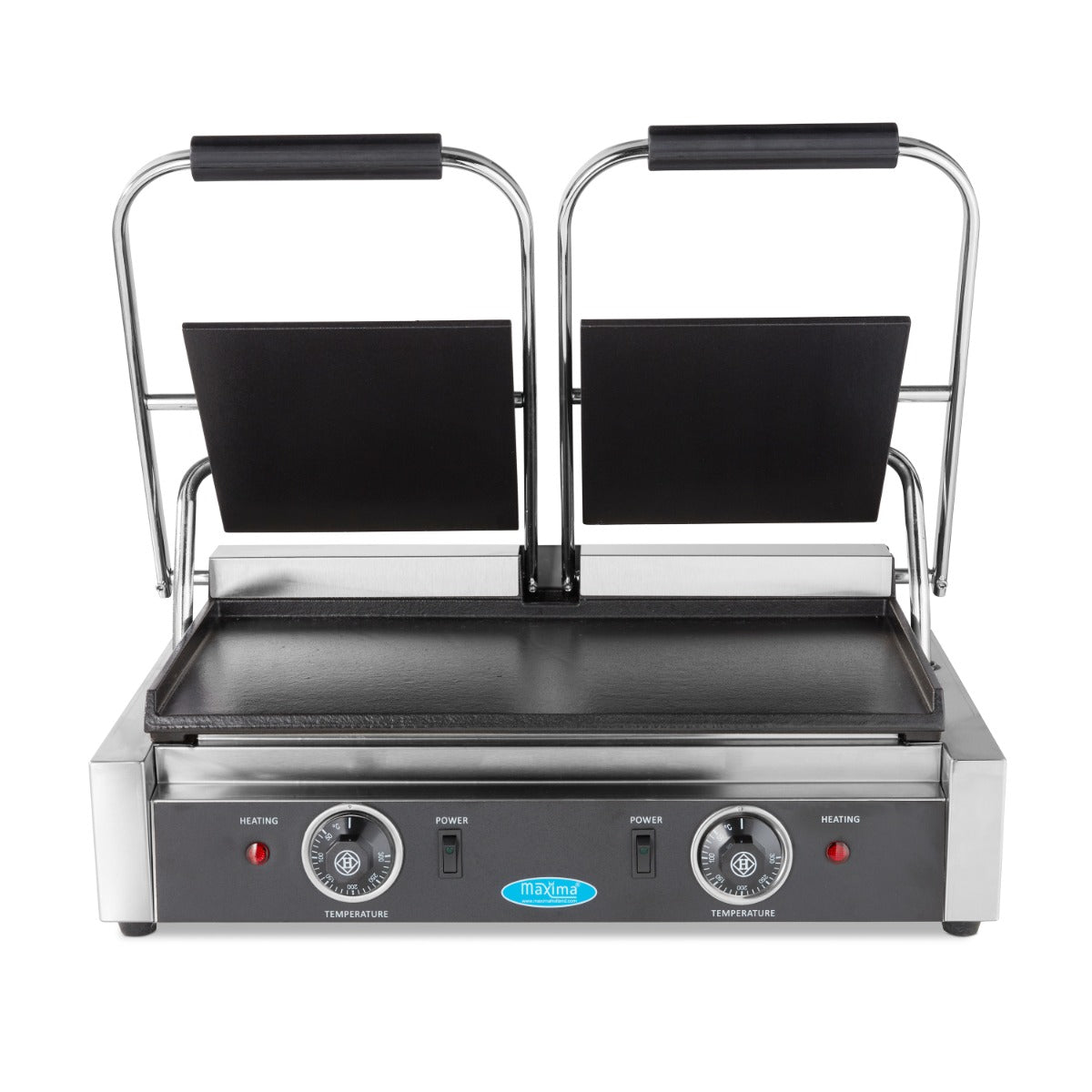 Maxima Contact Grill 2x 22cm Smooth - Double Grill Plate - RVSVoordeel
