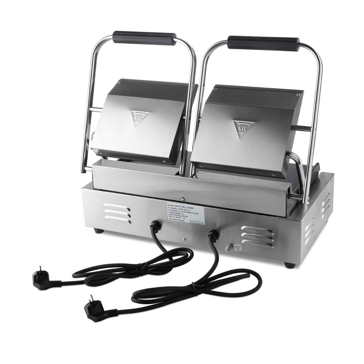 Maxima Contact Grill 2x 22cm Smooth - Double Grill Plate - RVSVoordeel