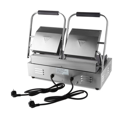 Maxima Contact Grill 2x 22cm Smooth - Double Grill Plate - RVSVoordeel
