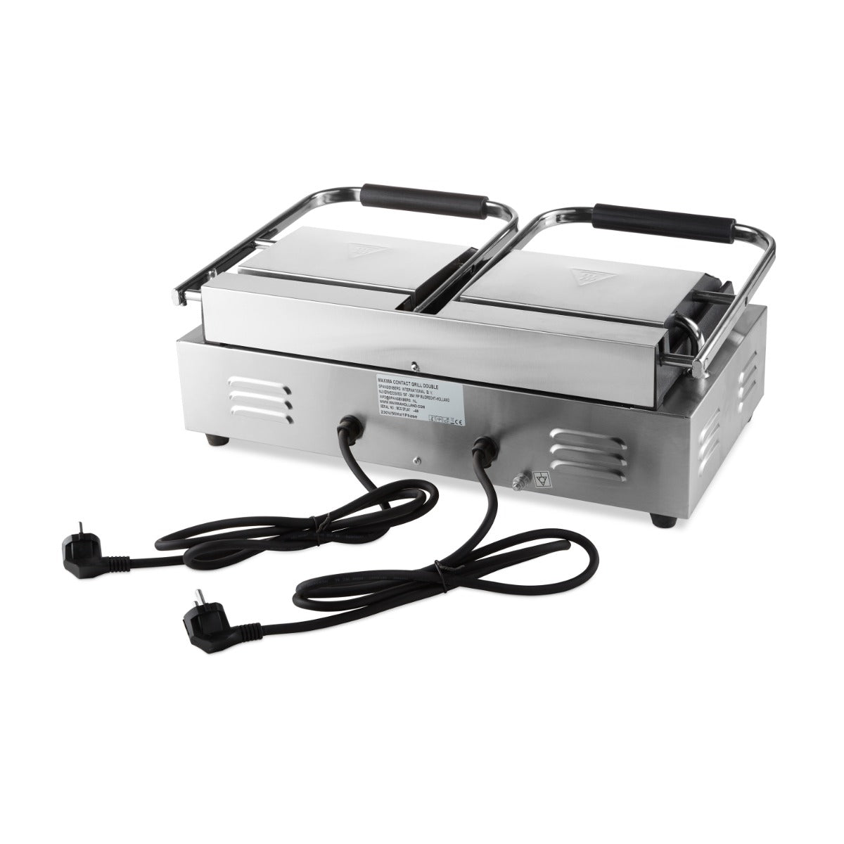 Maxima Contact Grill 2x 22cm Smooth - Double Grill Plate - RVSVoordeel