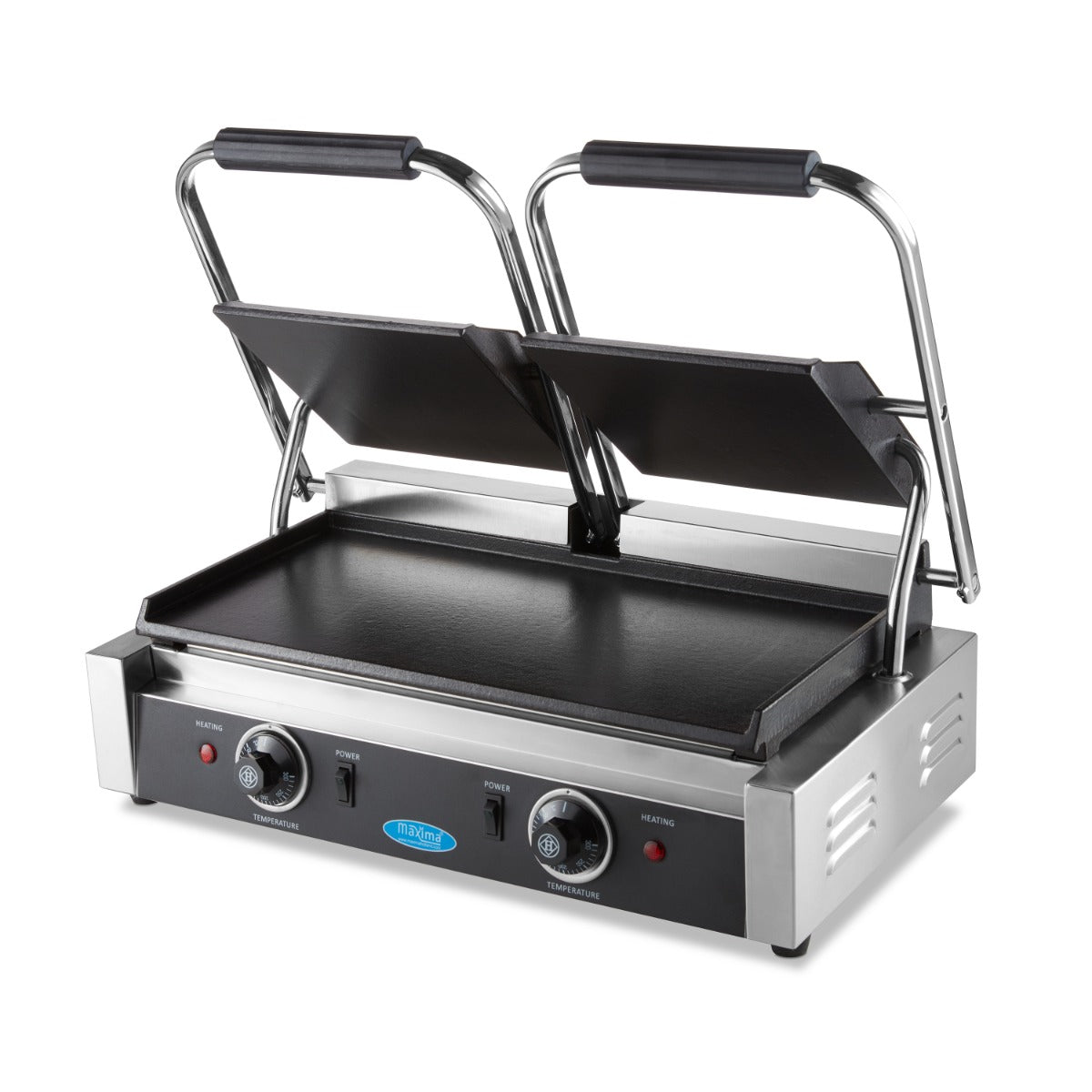 Maxima Contact Grill 2x 22cm Smooth - Double Grill Plate - RVSVoordeel