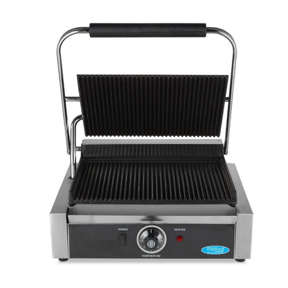 Maxima Contact Grill 33,5cm Grooved - Single Grill Plate - RVSVoordeel