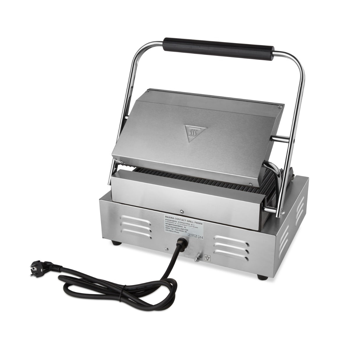 Maxima Contact Grill 33,5cm Grooved - Single Grill Plate - RVSVoordeel