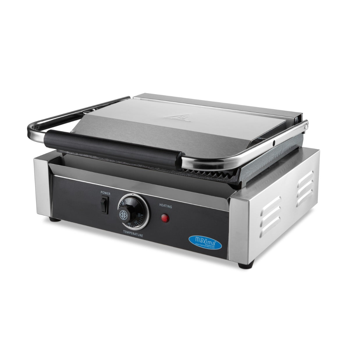 Maxima Contact Grill 33,5cm Grooved - Single Grill Plate - RVSVoordeel