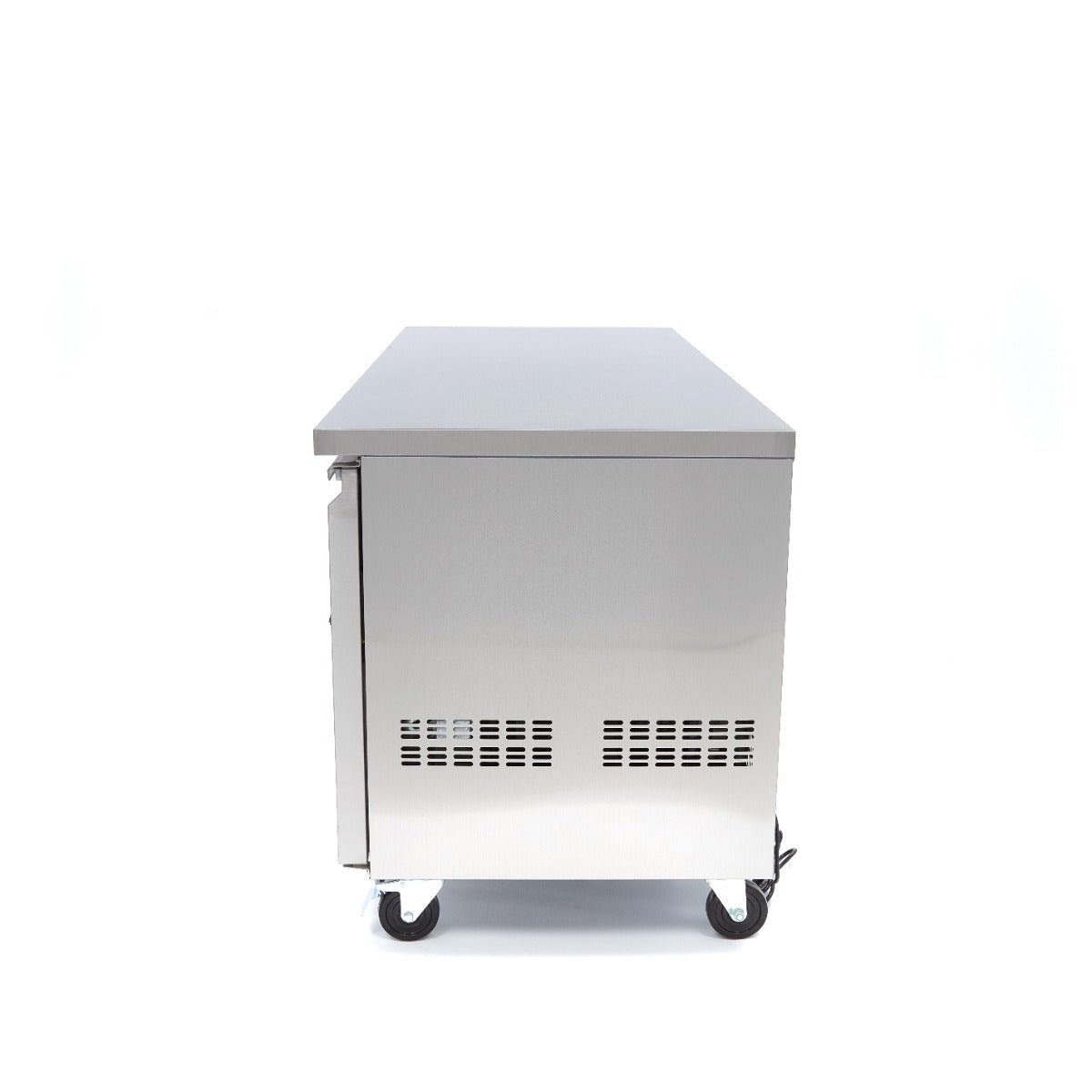 Maxima Counter Fridge 180cm Width on Wheels - 3 Doors - 3 Adjustable Shelves (GN) - RVSVoordeel