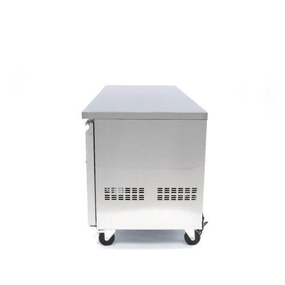 Maxima Counter Fridge 180cm Width on Wheels - 3 Doors - 3 Adjustable Shelves (GN) - RVSVoordeel