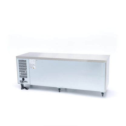 Maxima Counter Fridge 223cm Width on Wheels - 4 Doors - 4 Adjustable Shelves (GN) - RVSVoordeel