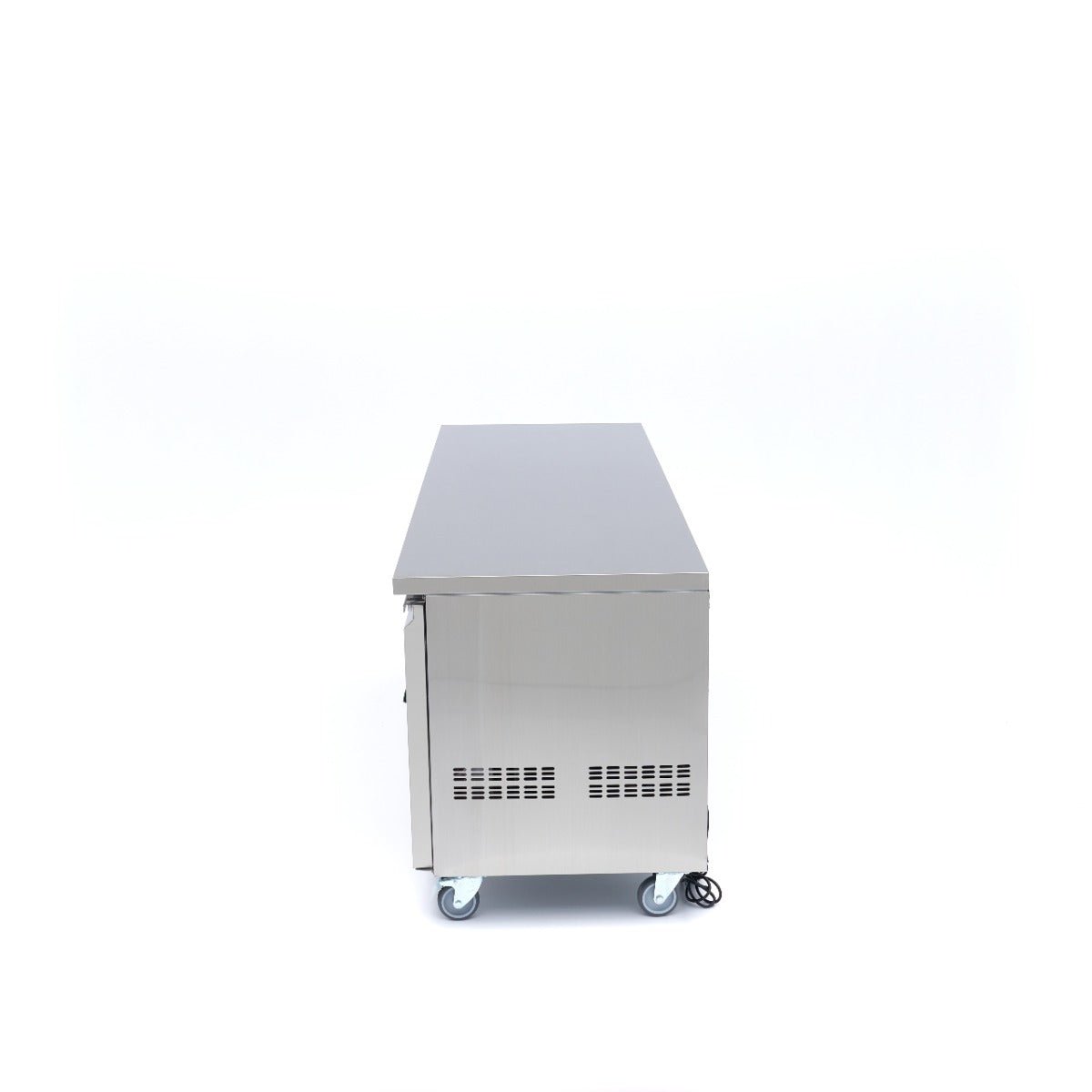 Maxima Counter Fridge 223cm Width on Wheels - 4 Doors - 4 Adjustable Shelves (GN) - RVSVoordeel