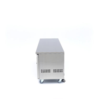 Maxima Counter Fridge 223cm Width on Wheels - 4 Doors - 4 Adjustable Shelves (GN) - RVSVoordeel