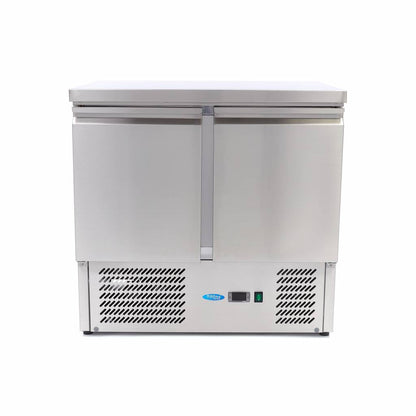 Maxima Counter Fridge 90cm Width - 2 Doors - 2 Adjustable Shelves (GN) - RVSVoordeel