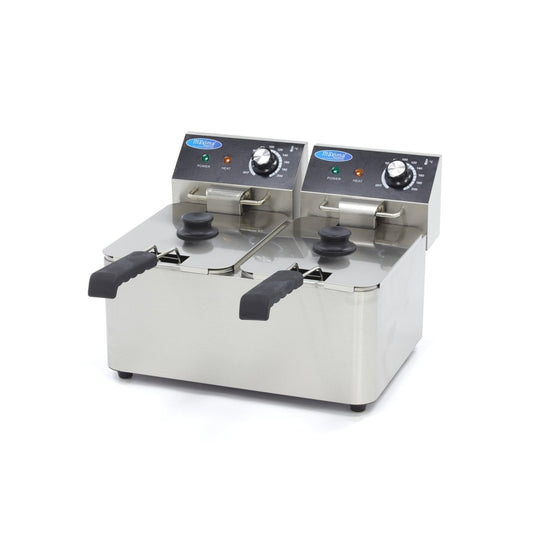 Maxima Deep Fryer - 2 x 4L - 2 Baskets - up to 1,5kg of Fries - RVSVoordeel