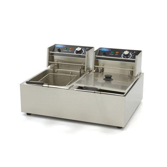 Maxima Deep Fryer - 2 x 6L - 2 Baskets - up to 2,4kg of Fries - RVSVoordeel